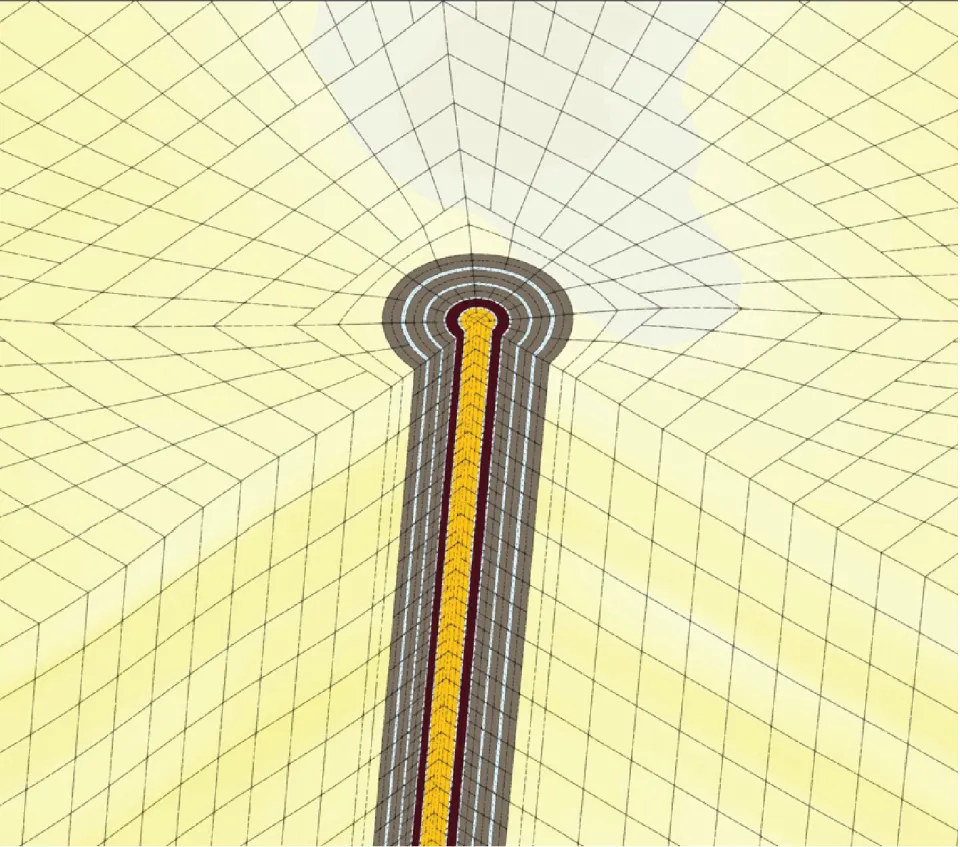 Three-dimensional high-order finite-element mesh
