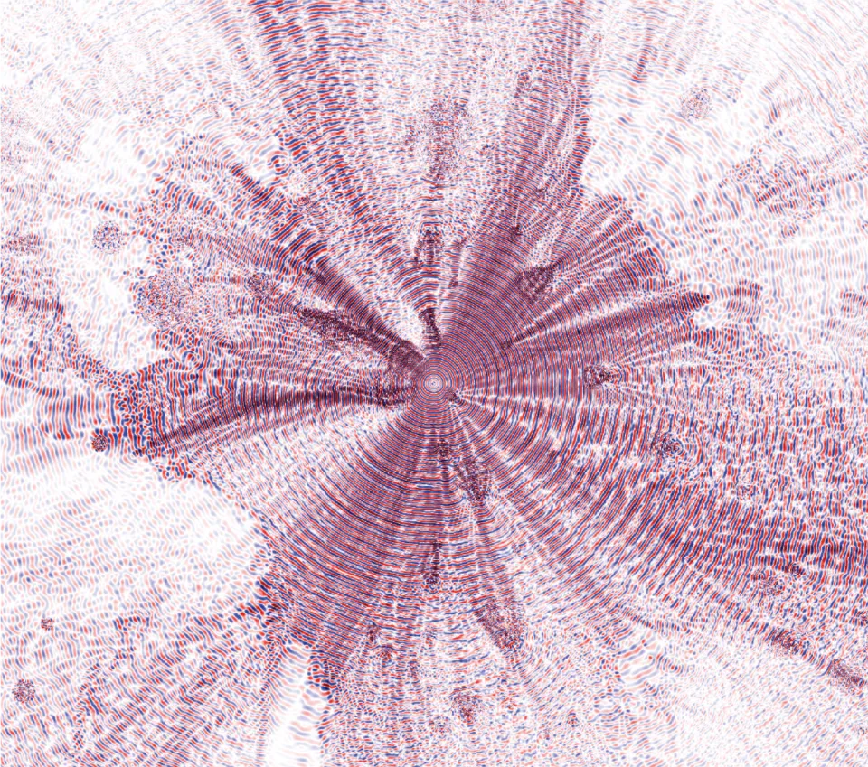 High-resolution simulated seismic wavefield