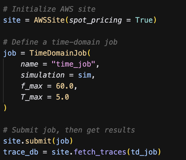 FrequenSolve Python Interface Example